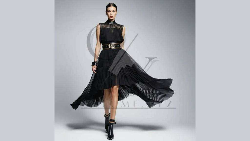 McQueen Asymmetric Evening Dress